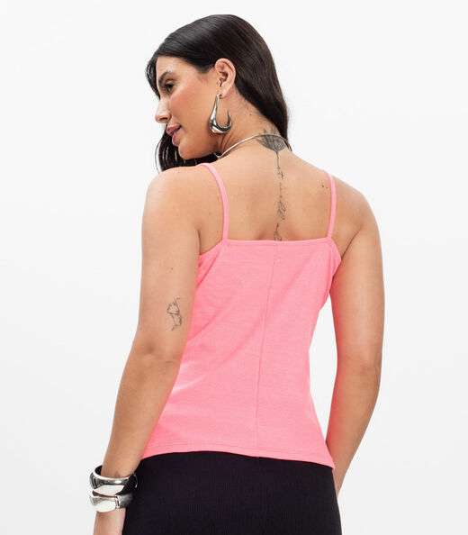 Blusa de Alça Infinita Cor Rosa