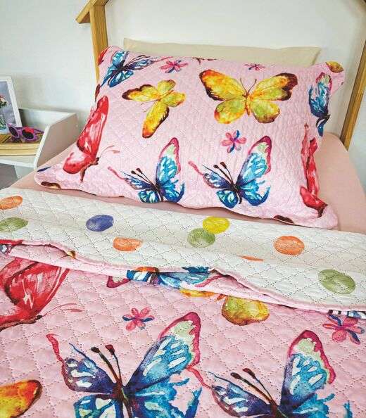 Cobre Leito Dupla Face Infantil Lepper Rosa