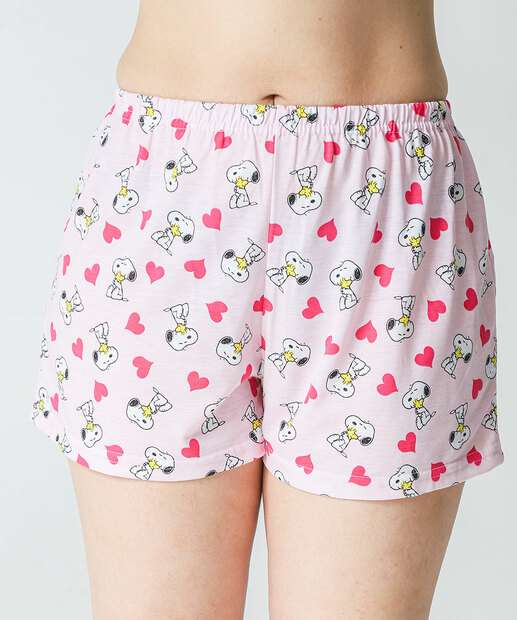 Pijama Feminino Estampa Snoopy Azul