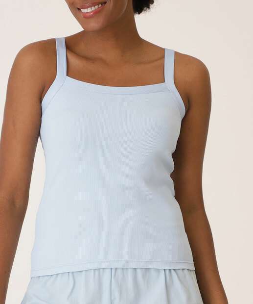 Pijama Feminino Canelado Alças Finas Marisa
