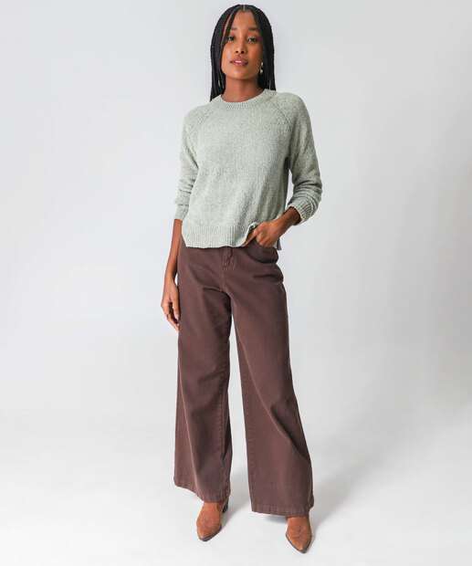 Suéter Feminino Chenille Marisa Verde