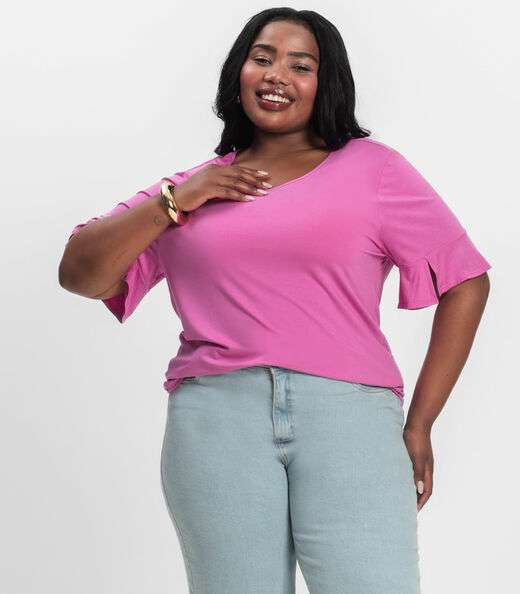 Image_Blusa Plus Size Infinita Cor Rovitex Rosa