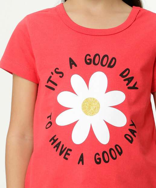 Camiseta Infantil Estampa Frase Marisa Tam 4 a 10