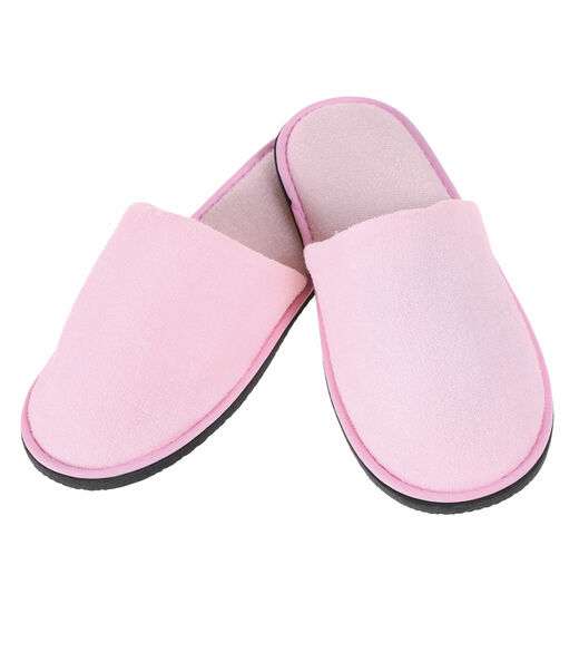 Pantufa Feminina Atoalhada Bene Casa Rosa