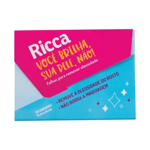 Image_Kit c/9 Lenço Removedor De Oleosidade Ricca 50Pcs