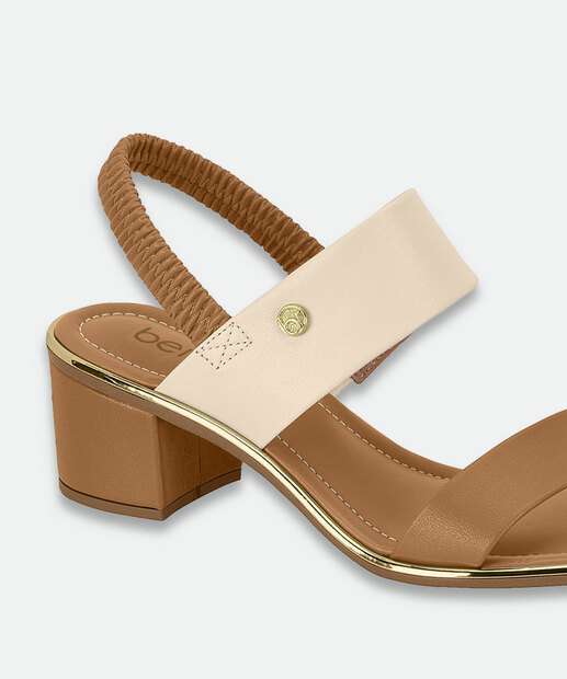 Sandália Feminina Salto Grosso Beira Rio Marrom 