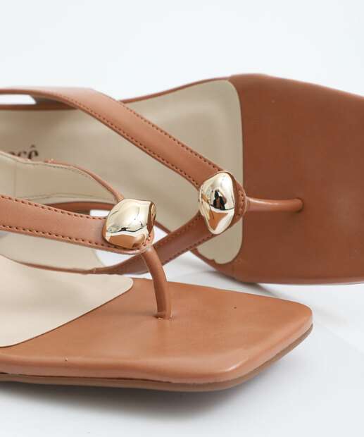 Sandália Salto Fino Feminina Bebecê Caramelo