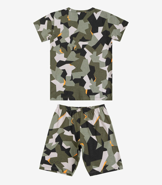 Pijama Infantil Camiseta e Bermuda Select Verde
