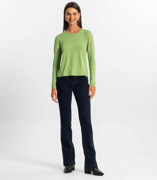 Blusa Manga Longa Feminina Rovitex Verde