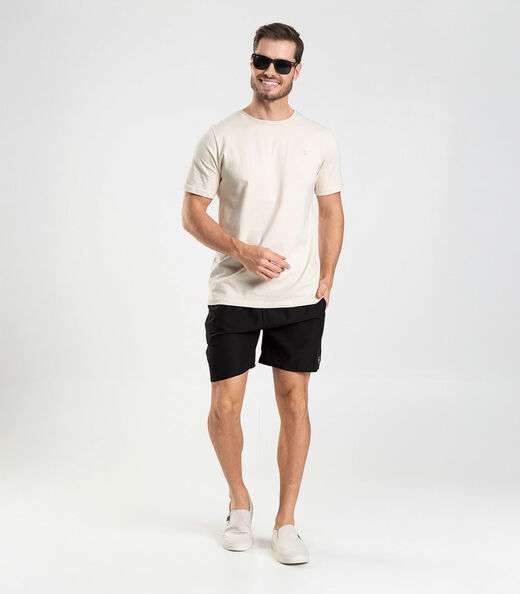 Bermuda Masculina Lisa De Microfibra Long Bong Preto