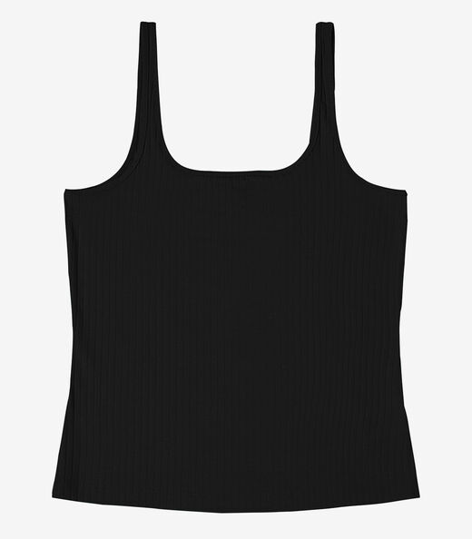 Regata em Ribana Canelada Rovitex Preto