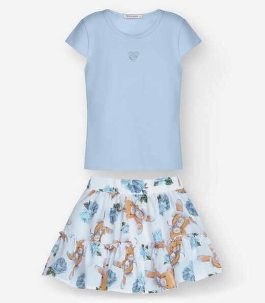 Image_Conjunto Blusa com Saia Menina Trick Nick Azul