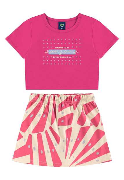 Image_Conjunto Blusa Cropped e Short-Saia Bee Loop