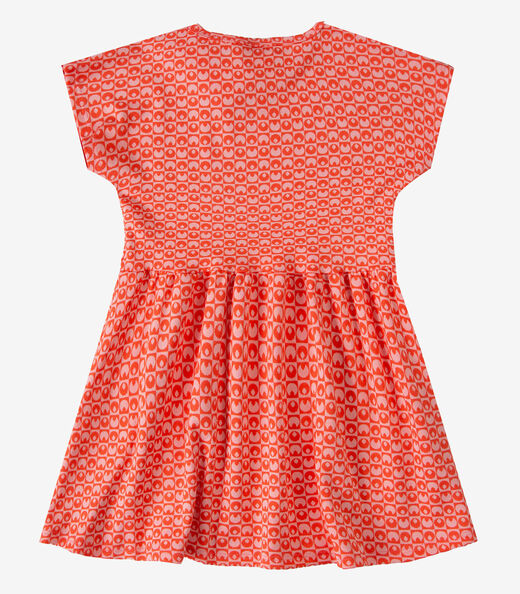Vestido Infantil Feminino Jacquard Vegas Select Laranja