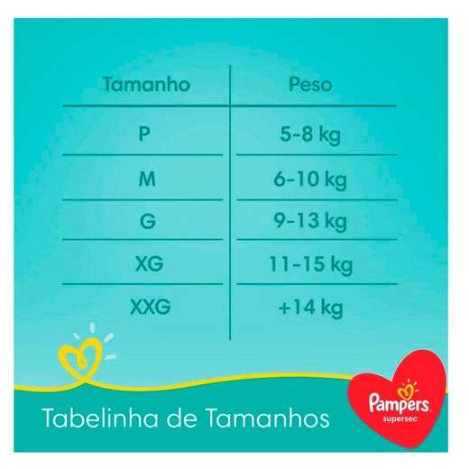 Fralda Descartável Pampers Supersec Pacotão M 30 Unidades