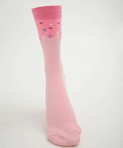 Meia Cano Longo Feminina Estampada Marisa