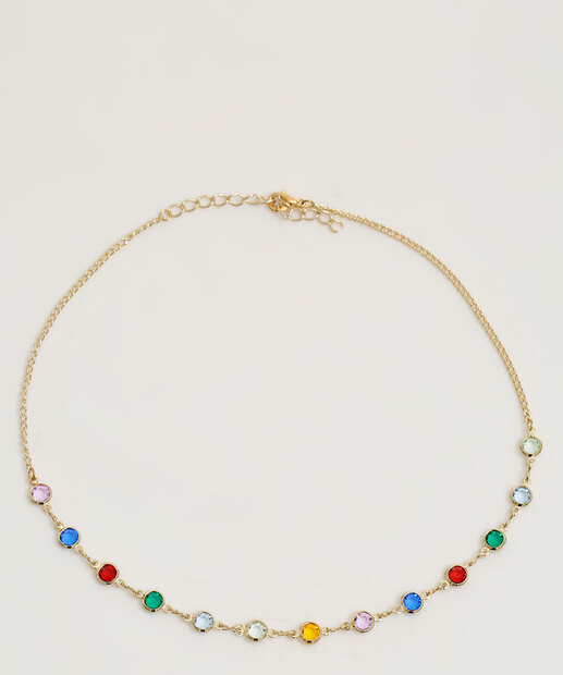 Kit 2 Colares Feminino Strass Marisa
