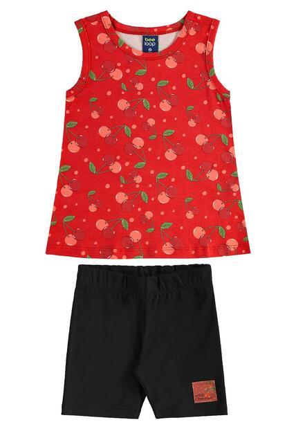 Conjunto com Regata e Bermuda Bee Loop