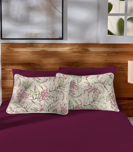 Image_Jogo de Cama Casal Estampado 3pçs Vivaldi Rosa
