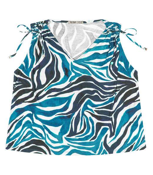 Regata Feminina Plus Size Secret Glam Azul