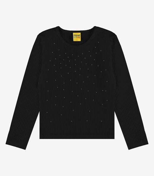 Image_Blusa Manga Longa Com Aplicação Strass Rovi Kids Preto