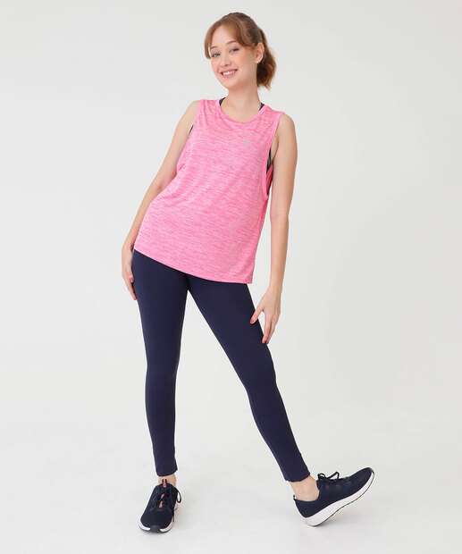 Blusa Regata Feminina Fitness Mescla Marisa