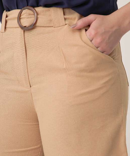 Short Feminino Alfaiataria Cinto Marisa