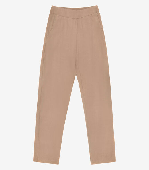 Calça Feminina em Molecotton de Viscose Rovitex Marrom