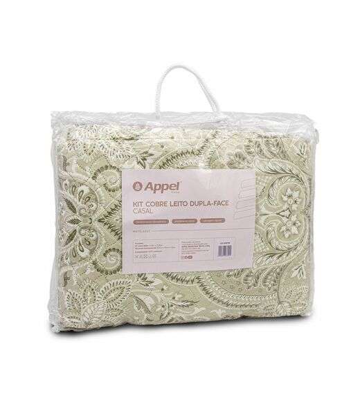 Kit Cobre Leito Matelassê Queen Appel Bege