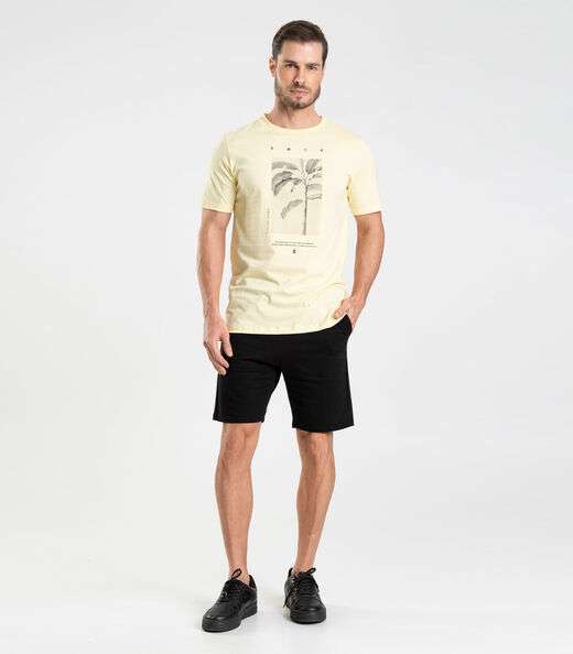 Bermuda em Moletom Masculina Diametro Preto