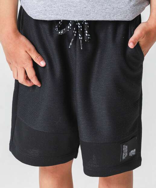 Bermuda Infantil Moletom Textura MR Tam 4 a 10