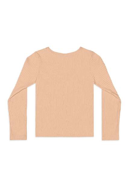 Blusa Ribana Canelada Manga Longa Quimby