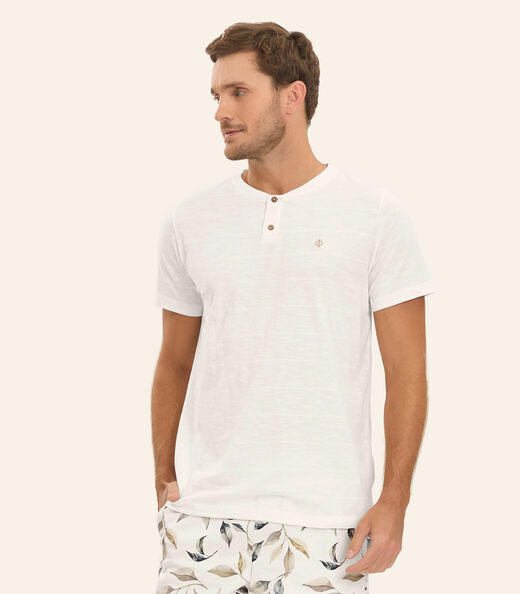 Image_Camiseta Meia Malha Flamê Masculina Diametro Bege