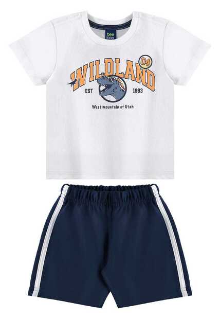 Image_Conjunto Camiseta Dino e Bermuda Bee Loop