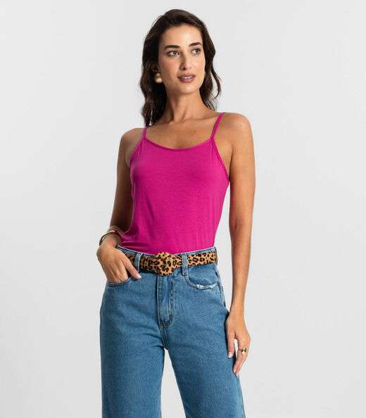 Blusa Feminina de Alças Básica Rovitex Rosa