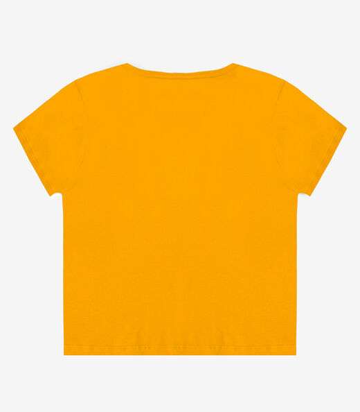 Blusa Feminina Manga Curta Estampada Select Amarelo