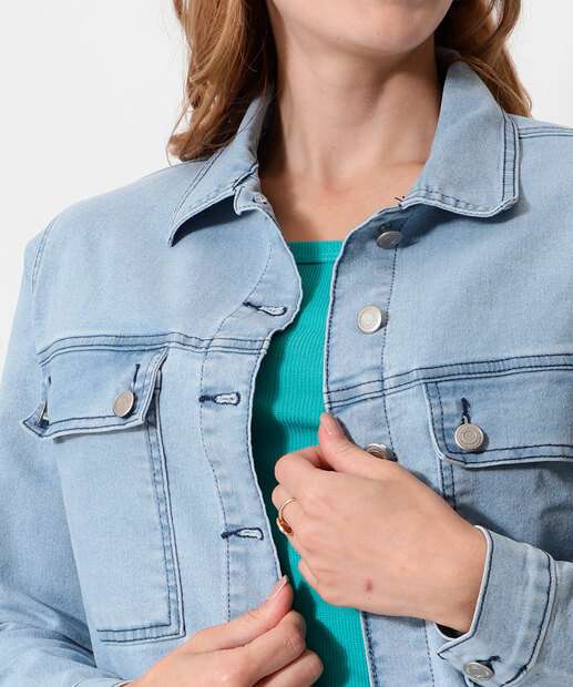 Jaqueta Feminina Jeans Cropped Marisa