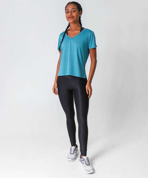 Blusa Feminina Fitness Dry Fit Marisa Azul