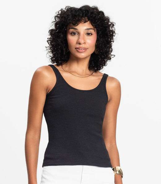 Blusa De Alca Básica Feminina Rovitex Preto