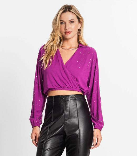 Image_Camisa Feminina Manga Longa Com Strass Endless Roxo