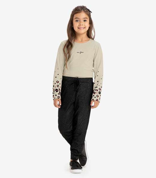 Blusa Manga Longa Rovi Kids Bege