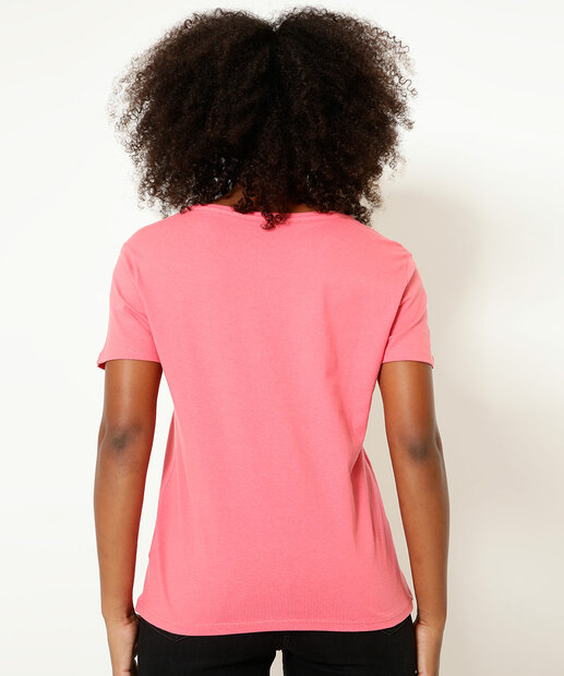 Blusa Feminina Estampa Borboleta Manga Curta Marisa