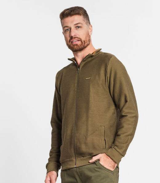 Jaqueta Masculina Em Moletom Diametro Verde