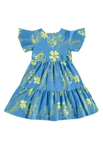 Vestido Infantil Floral em Cotton Bee Loop