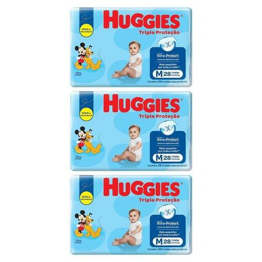 Image_Kit 4 Fraldas Huggies Tripla Proteção (M) 28 Unidades cada