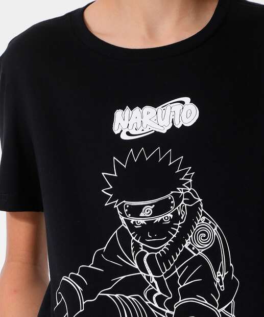 Camiseta Juvenil Estampada Naruto Tam 10 a 16