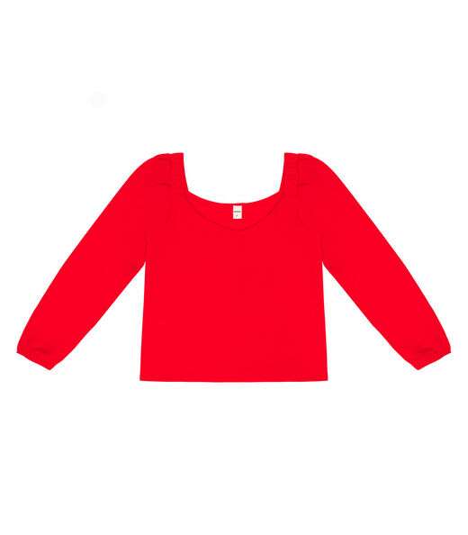 Image_Blusa Feminina Manga 7/8 Rovitex Vermelho