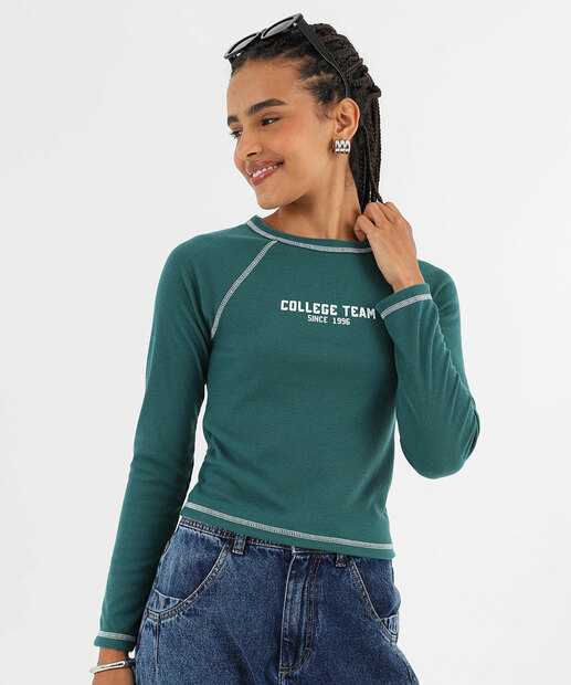 Image_Blusa Feminina Canelada Manga Longa Marisa Verde
