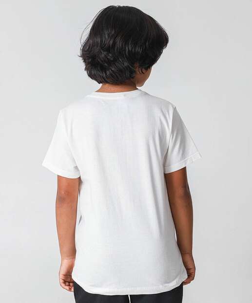 Camiseta Juvenil Skate Marisa Tam 10 a 16 Off White