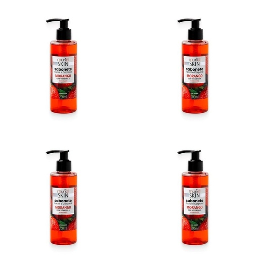 Image_Kit c/4 Sabonetes Líquido Facial Corporal Muriel Skin Morango 200ml